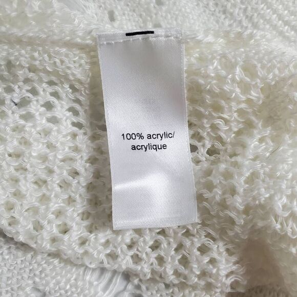 Maurices Women’s Sleeveless Knit Cardigan Vest White Open Front Size L - Picture 6 of 7